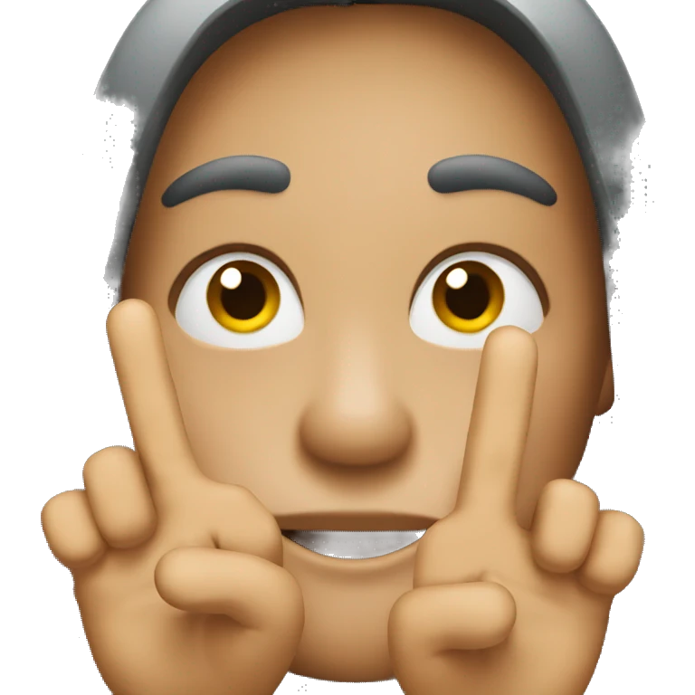 showing three fingers emoji