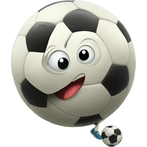worm playing soccer emoji