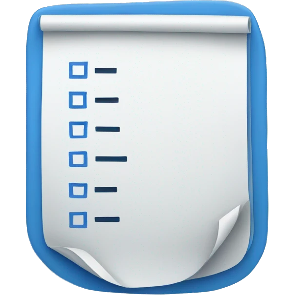 Blue checklist emoji