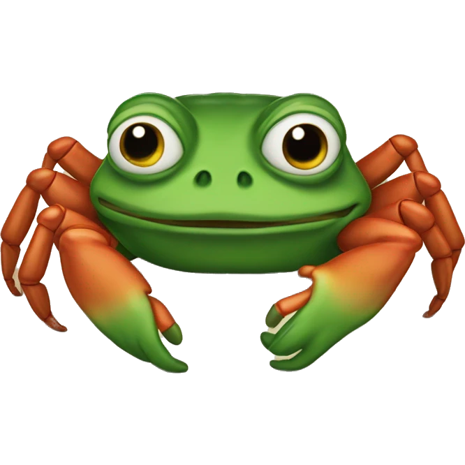 Pepe the frog as a crab emoji