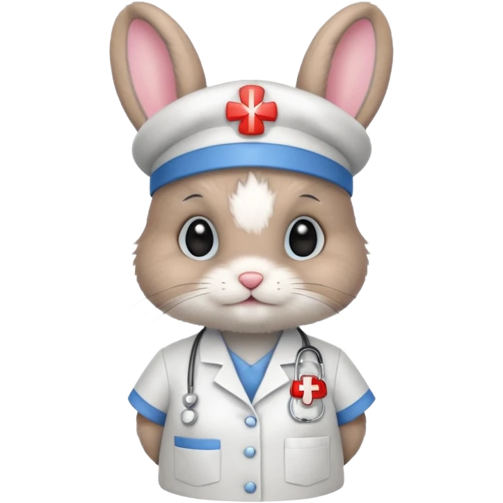 small bunny nurse emoji