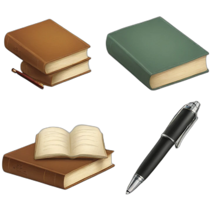 books and a pen emoji