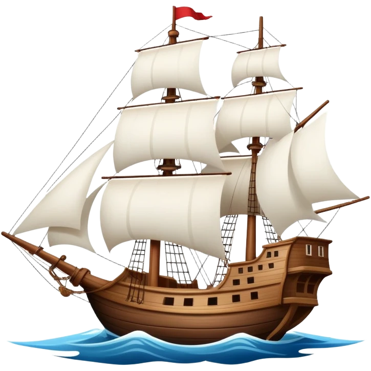 sailing ship with sails emoji