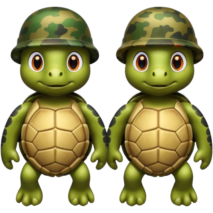 Turtles in the army emoji
