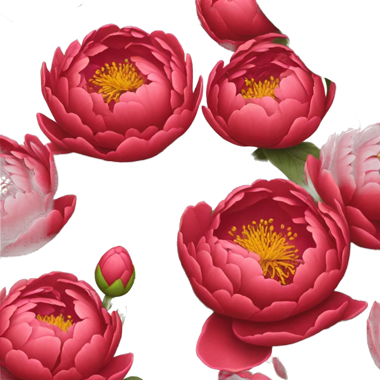 Red peony emoji