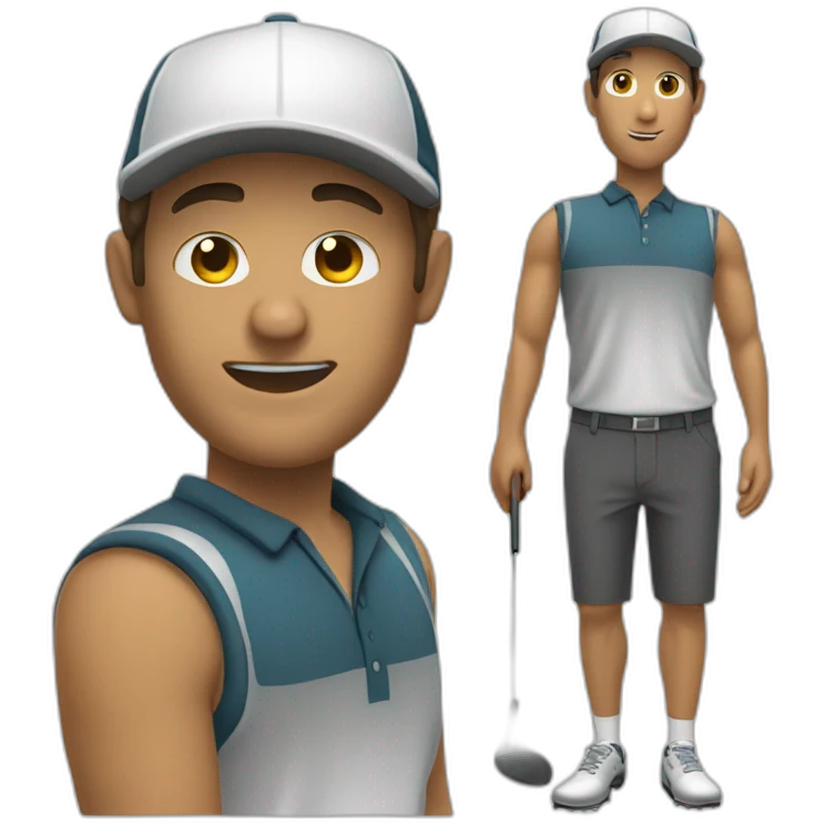 Golfeur chauve pleure emoji