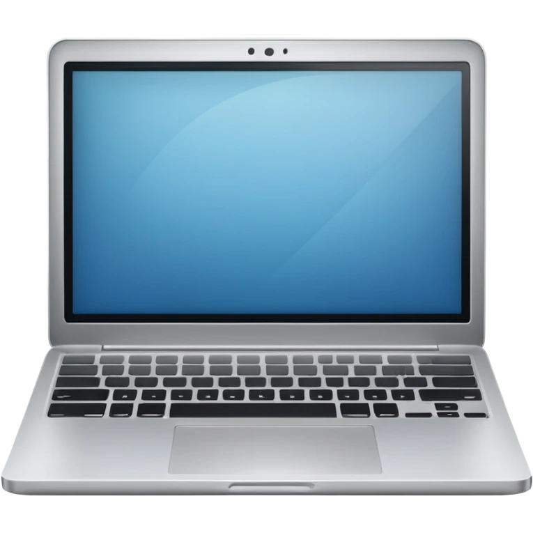 a laptop with nothing on the screen emoji