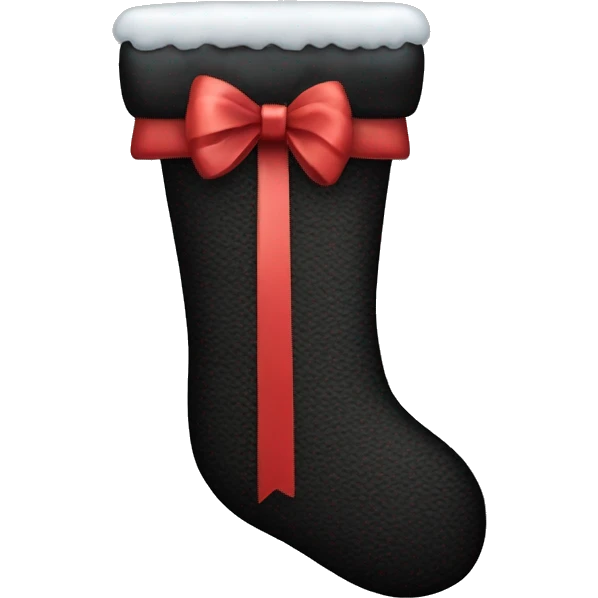 Black Christmas Stocking Bows emoji