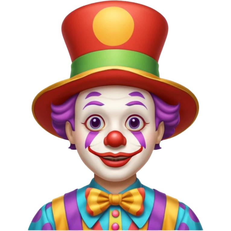 Clown with big top hat, shirt emoji