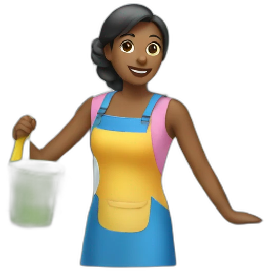 woman cleaning window emoji