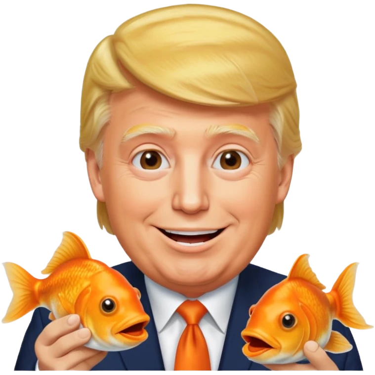 trump eating goldfish emoji