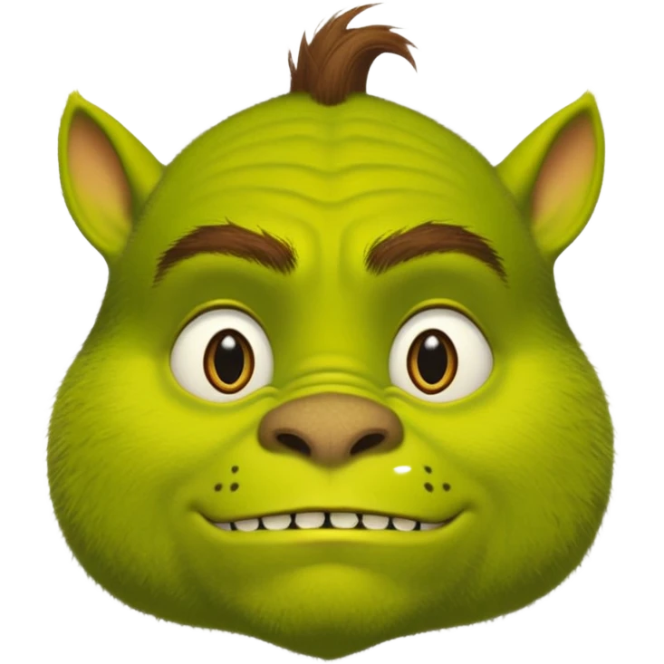 Gros chat qui ressemble à Shrek emoji