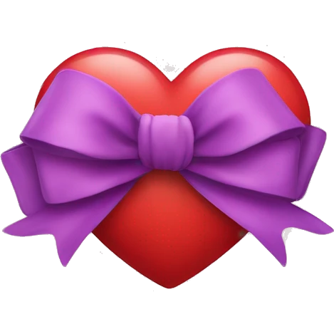 great heart with bow emoji