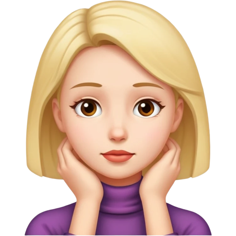 Girl with head over her neck emoji