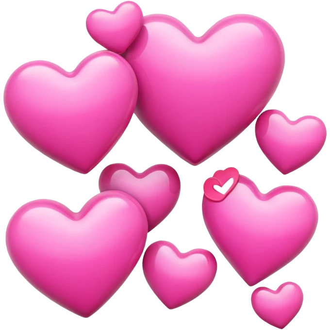 Pink hearts emoji