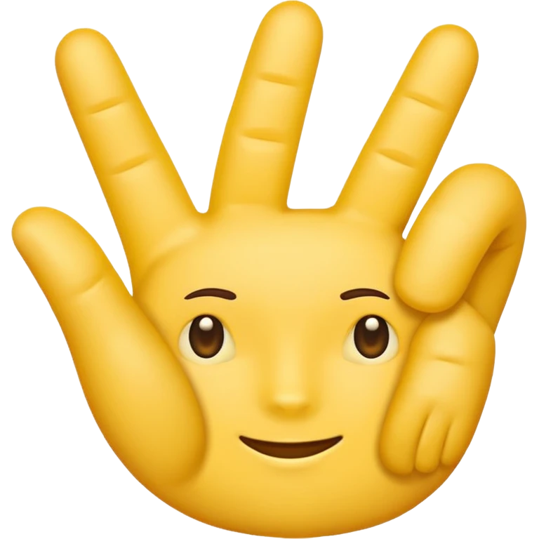 yellow emoji ios style hand making an 'L' of loser shape emoji