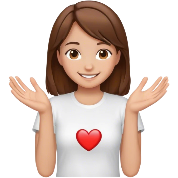 Heart hands girl emoji