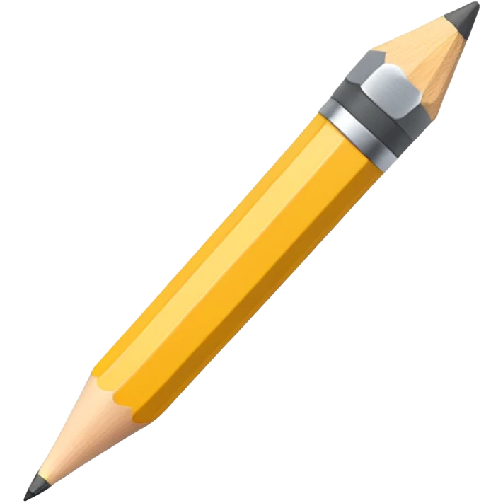 yellow pencil with sharpened point emoji