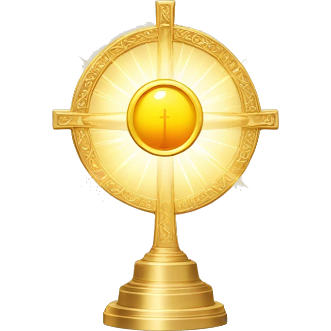 Blessed Sacrament in gold monstrance emoji