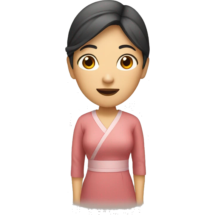 Asian Woman with emoji
