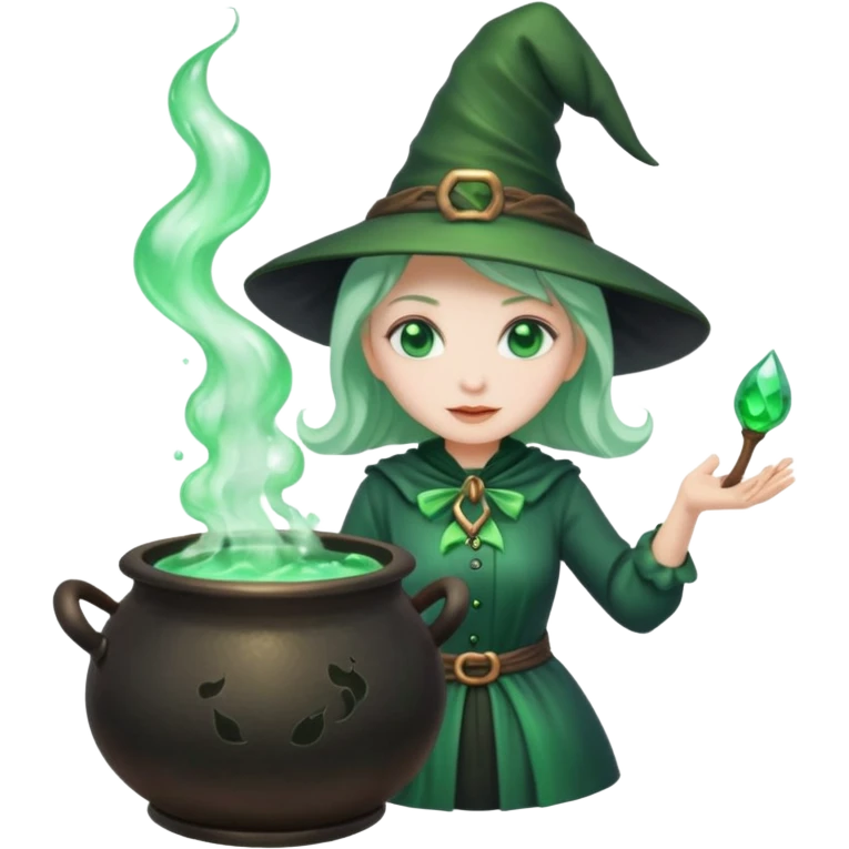 green witch cooking potion emoji