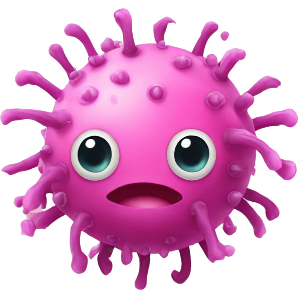 Cute pink Varicella zoster virus emoji