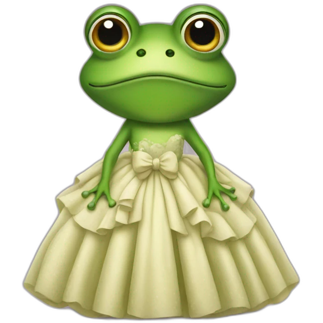 frog wearing a dress emoji
