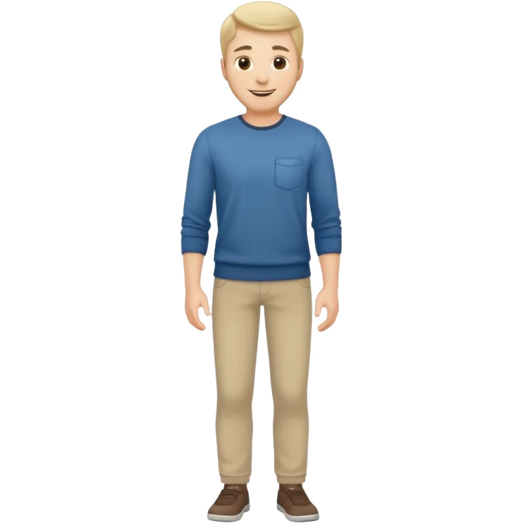 white man dressed casually full body emoji