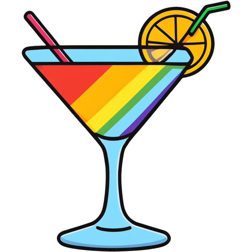 Happy hour rainbow  emoji
