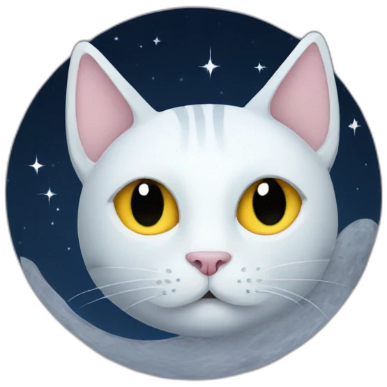 Cat in the moon emoji