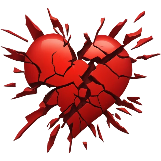 Red shattered heart emoji