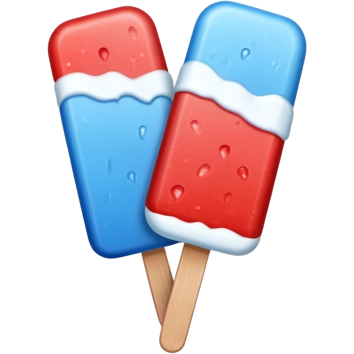red white blue ice popsicle simple emoji