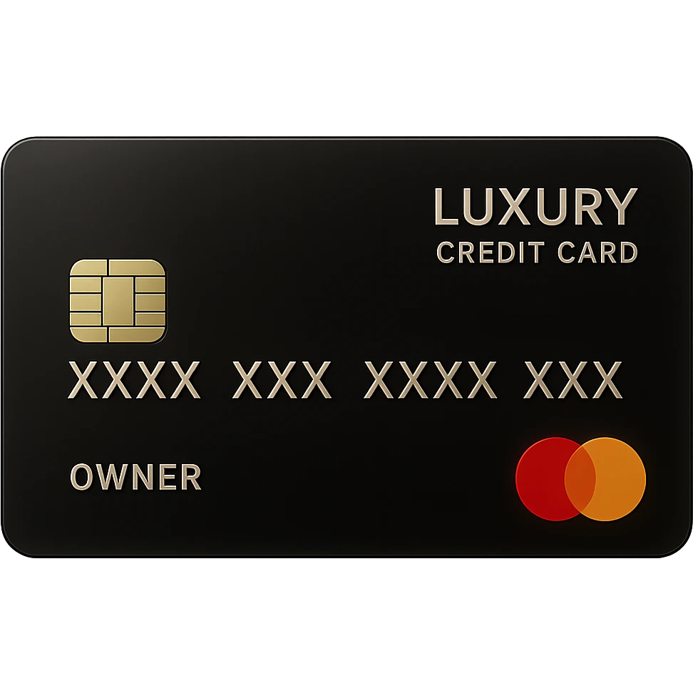Add the name 'OWNER' and show the card number as XXXX XXXX XXXX XXXX, keeping the style shiny, modern, and minimal, with no background. The style should be shiny, modern, and minimal. emoji