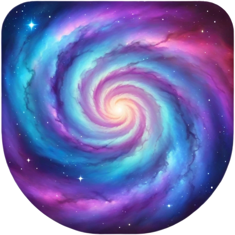 galaxy with colorful nebula emoji