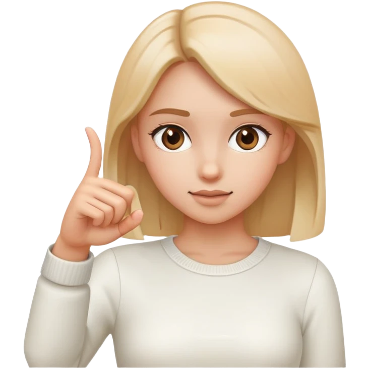 Girl clicking fingers pointing forward emoji
