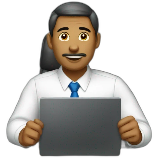 man in office job emoji