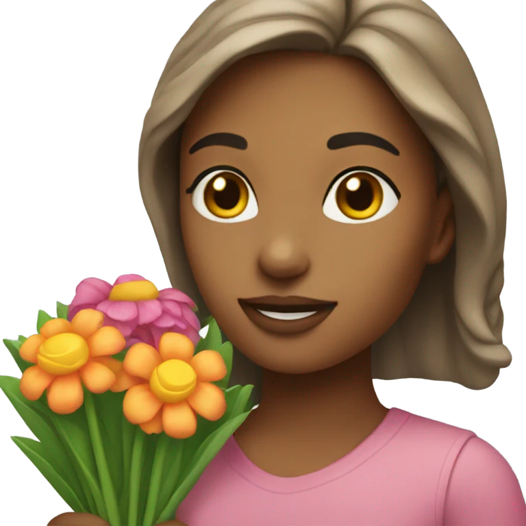 allie holding flowers emoji