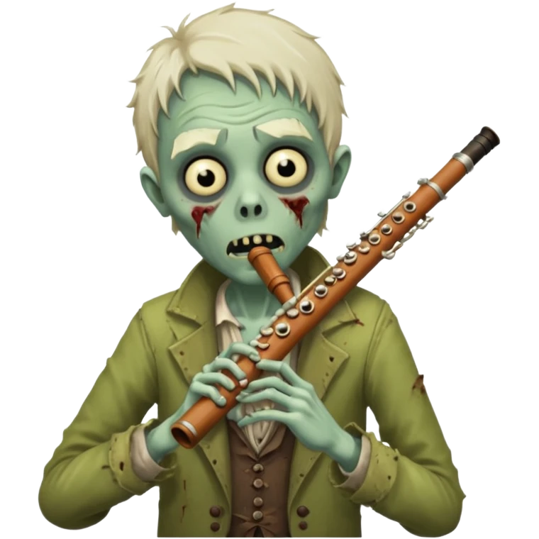 Zombie plays the flute emoji