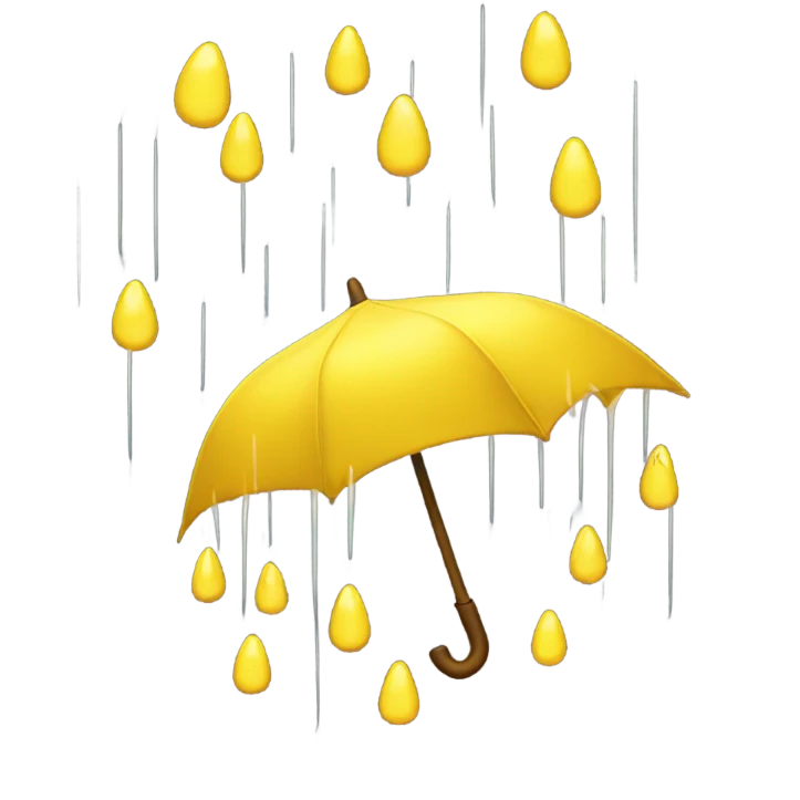 Yellow rain emoji