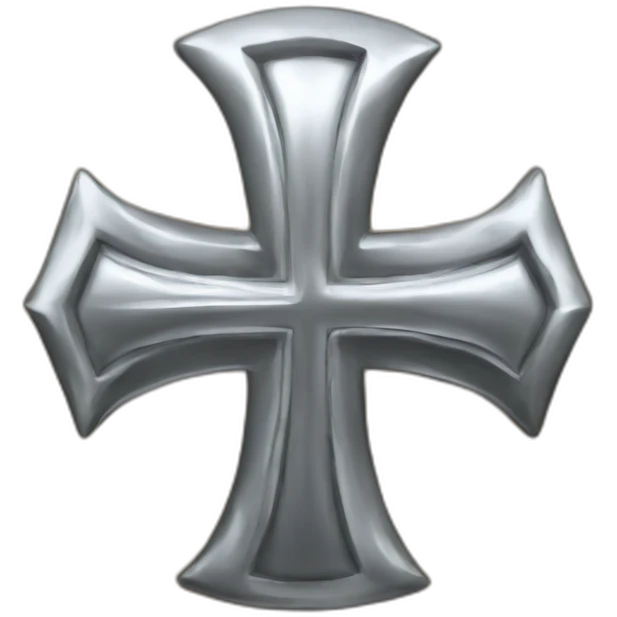 silver Iron cross emoji