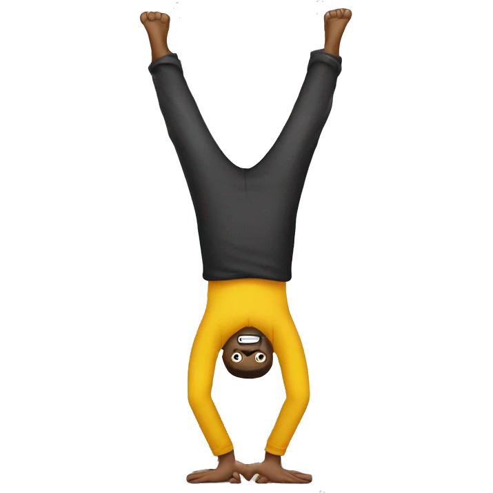 Upside down man standing emoji