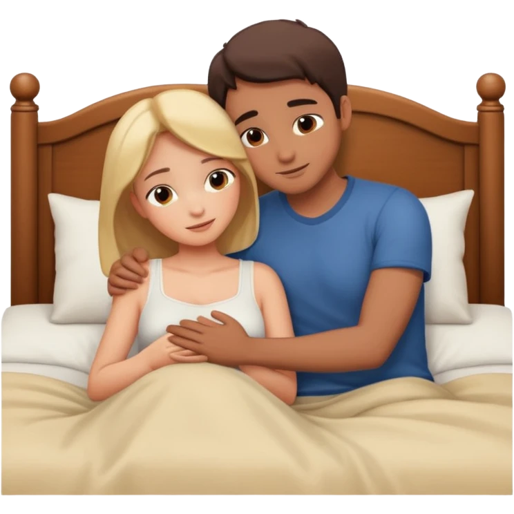 intimate moment on the bed emoji