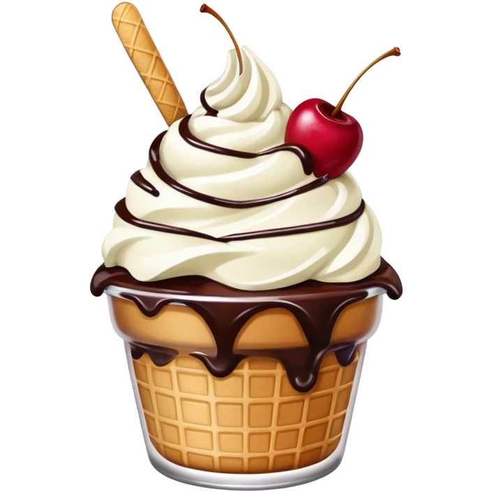 Ice cream sundae emoji