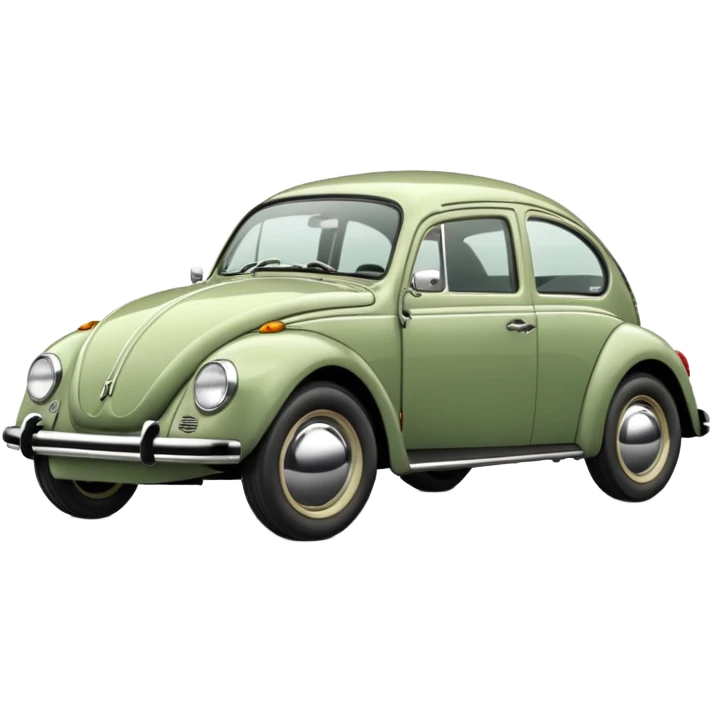 sage green volkswagen beetle  emoji