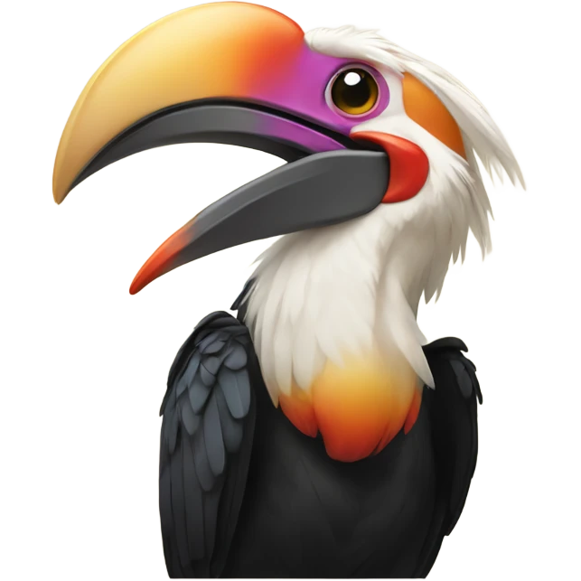 Colorful hornbill emoji