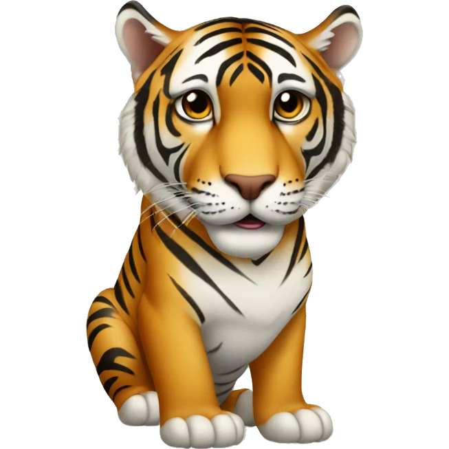 Tigre avec une pancarte GG emoji