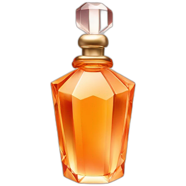 Iconic Octogonal Crystal Fragrance Bottle Orange Tint emoji