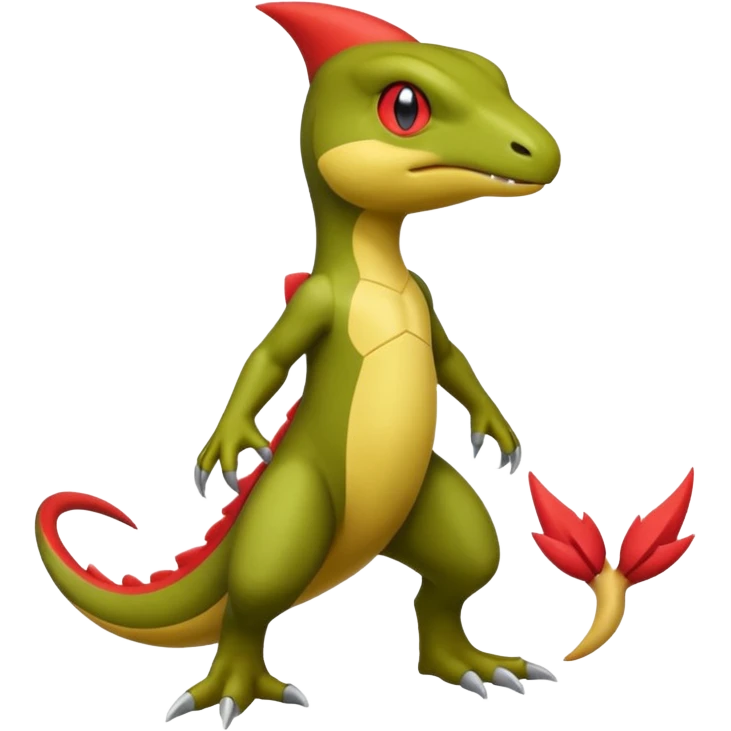 Haxorus-Axew-Fraxure-hybrid (full body) emoji