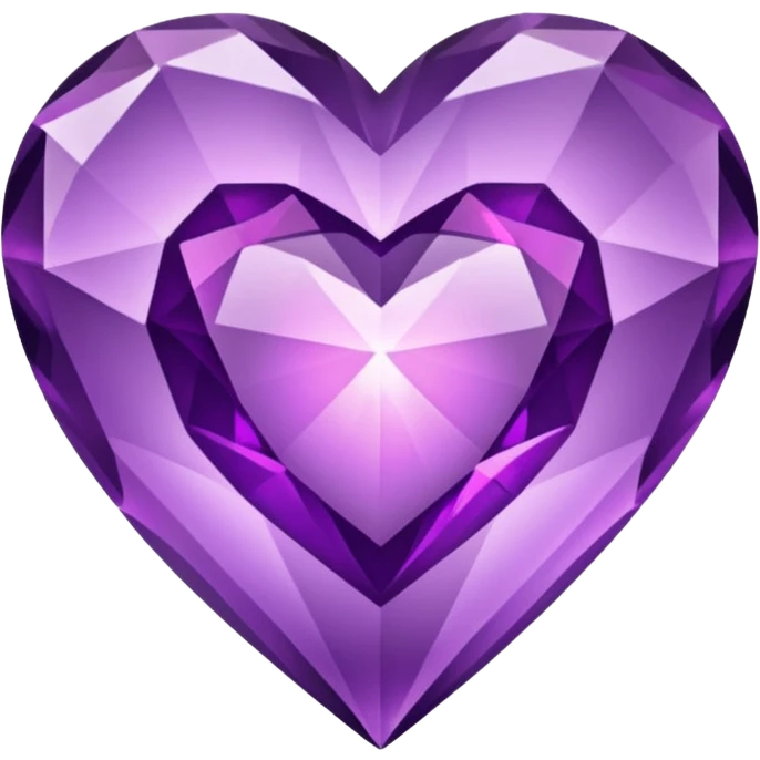 purple heart with a crystal effect emoji
