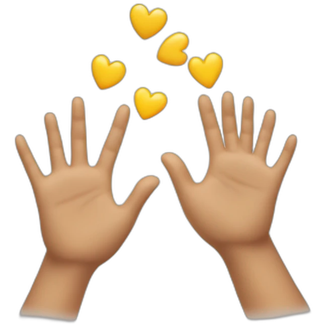 cœur avec les main emoji